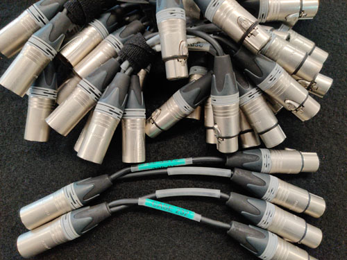 Dee Custom-Adaptors XLR-M-Y-2x XLRF-C