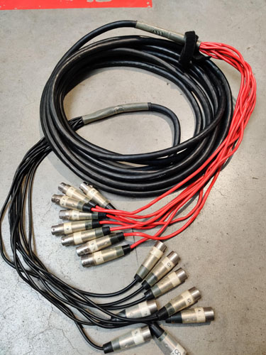 Dee Custom-Multi-Signal XLR 8way multi-10m-RB
